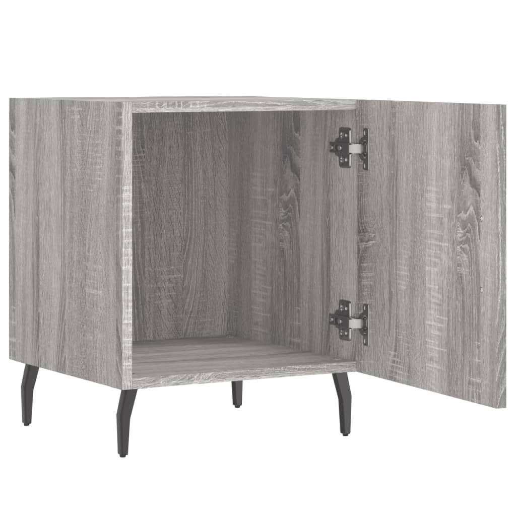 vidaXL Κομοδίνα 2 τεμ. Γκρι Sonoma 40x40x50 εκ. από Επεξεργασμένο Ξύλο