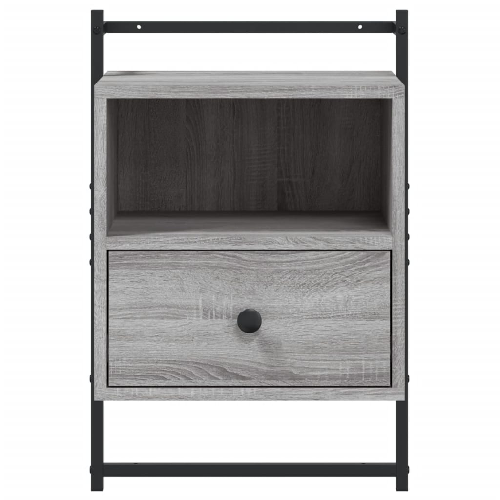 vidaXL Κομοδίνο Επιτοίχιο Γκρι Sonoma 40x30x61 εκ. από Επεξεργ. Ξύλο
