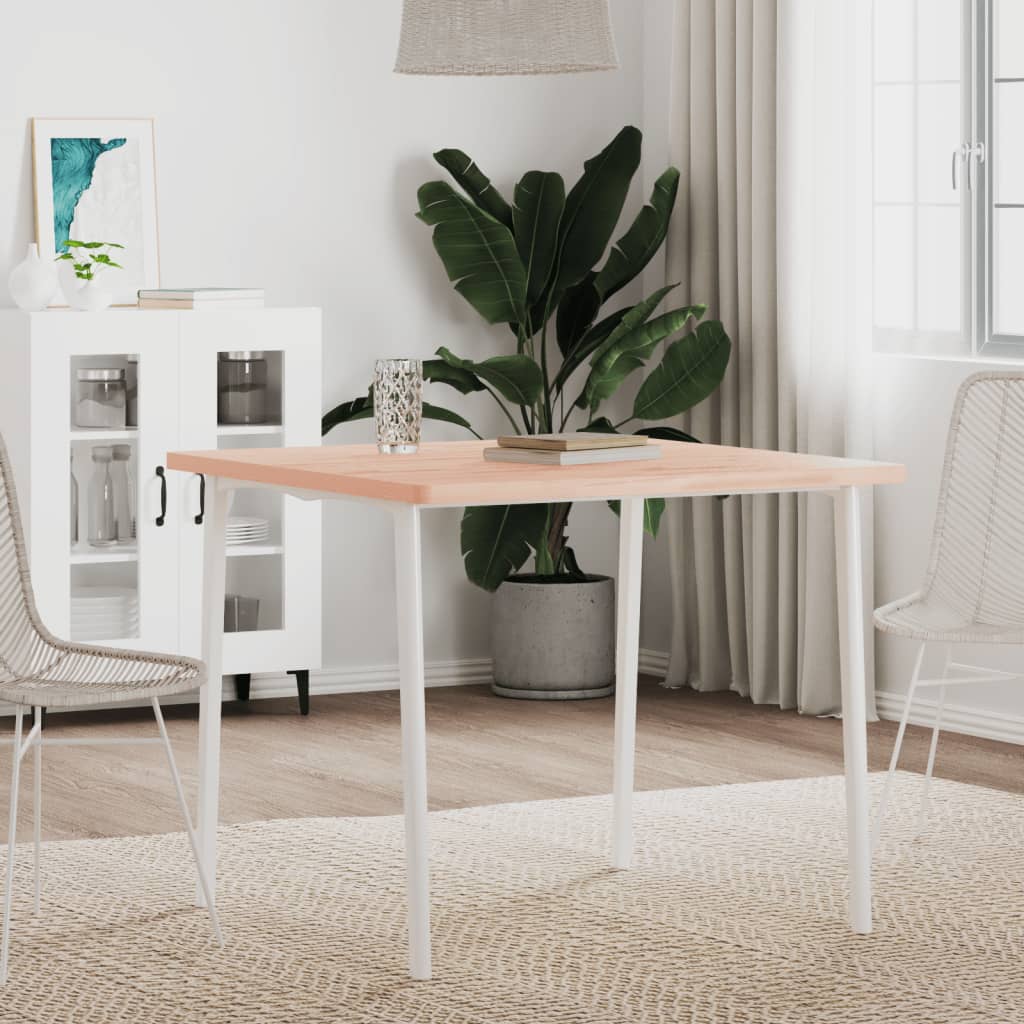 vidaXL Επιφάνεια Τραπεζιού Τετράγωνη 80x80x2,5 εκ. Μασίφ Ξύλο Οξιάς
