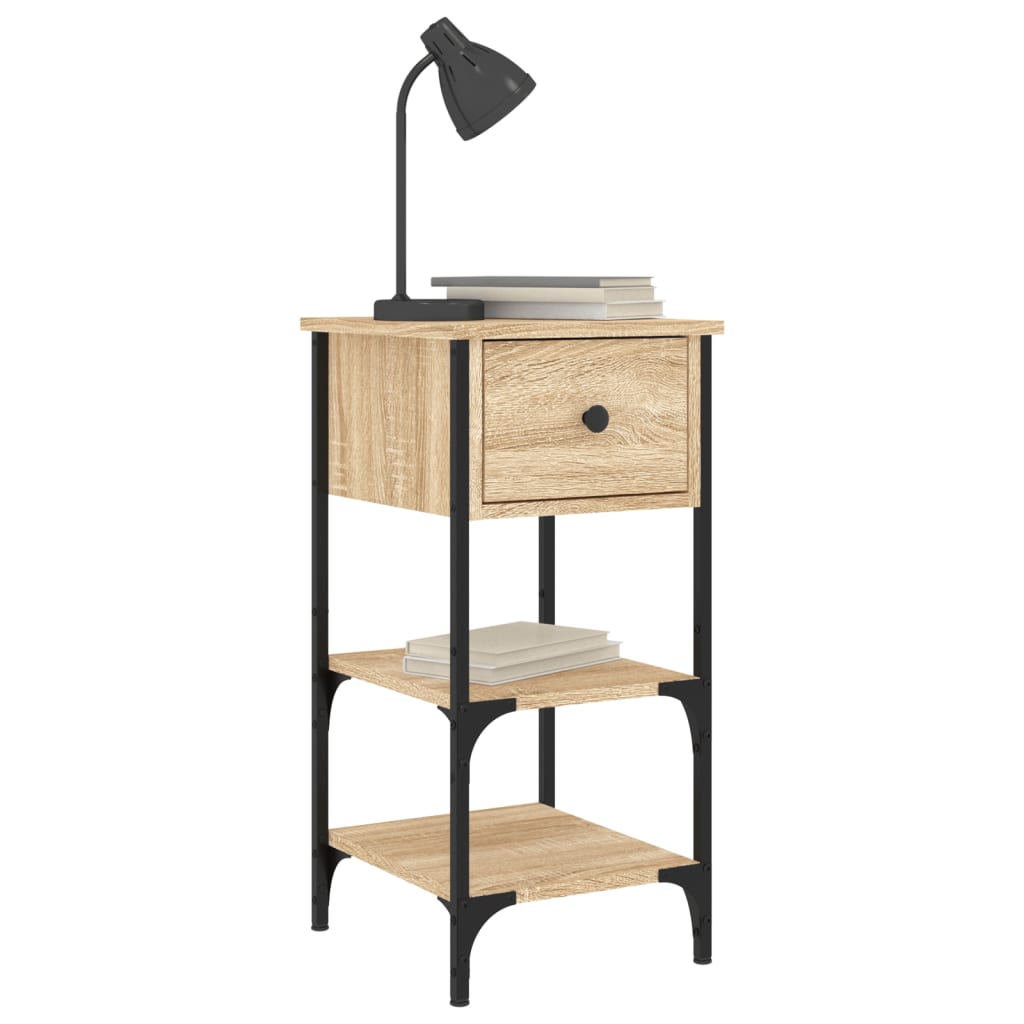 vidaXL Κομοδίνα 2 τεμ. Sonoma Δρυς 34x36x70 εκ. από Επεξεργασμένο Ξύλο