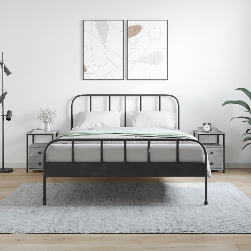 vidaXL Κομοδίνα 2 τεμ. Γκρι Sonoma 34 x 35,5 x 50 εκ. Επεξεργ. Ξύλο