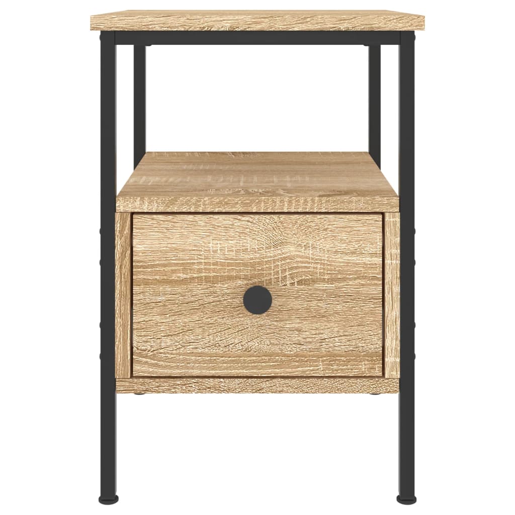 vidaXL Κομοδίνο Sonoma Δρυς 34 x 36 x 50 εκ. από Επεξεργασμένο Ξύλο
