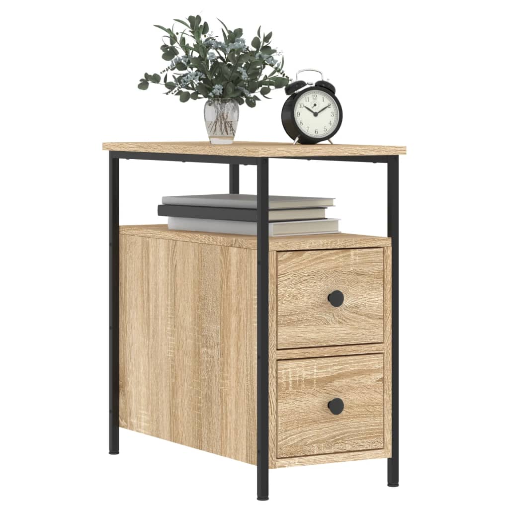 vidaXL Κομοδίνα 2 τεμ. Sonoma Δρυς 30 x 60 x 60 εκ. από Επεξεργ. Ξύλο