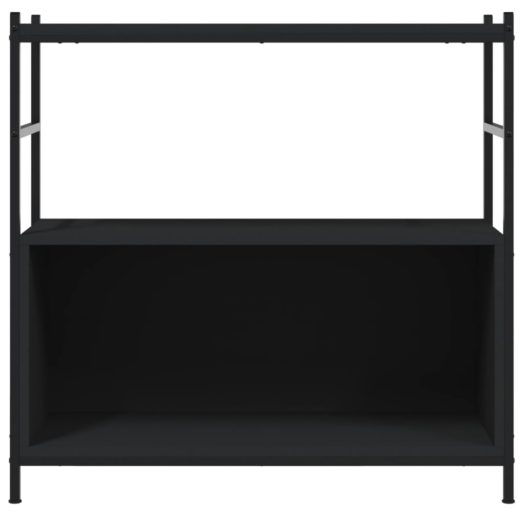 vidaXL Βιβλιοθήκη Μαύρη 80x30x78,5 εκ. Επεξεργασμένο Ξύλο / Σίδηρος