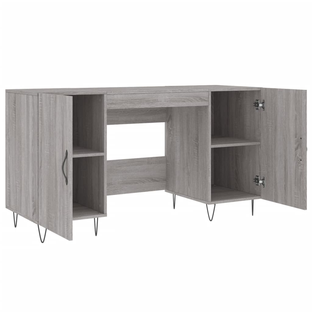 vidaXL Γραφείο Γκρι Sonoma 140 x 50 x 75 εκ. από Επεξεργασμένο Ξύλο