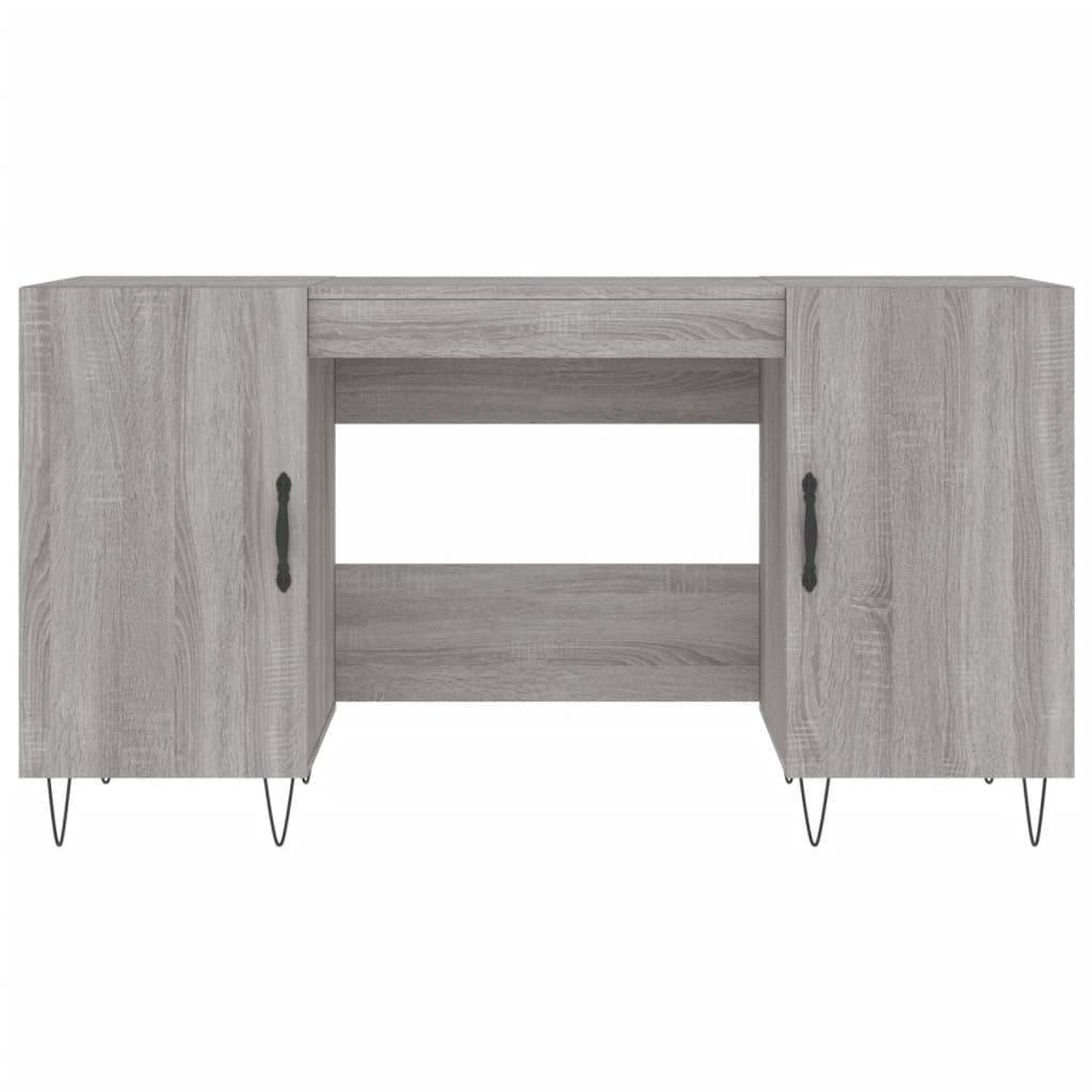 vidaXL Γραφείο Γκρι Sonoma 140 x 50 x 75 εκ. από Επεξεργασμένο Ξύλο