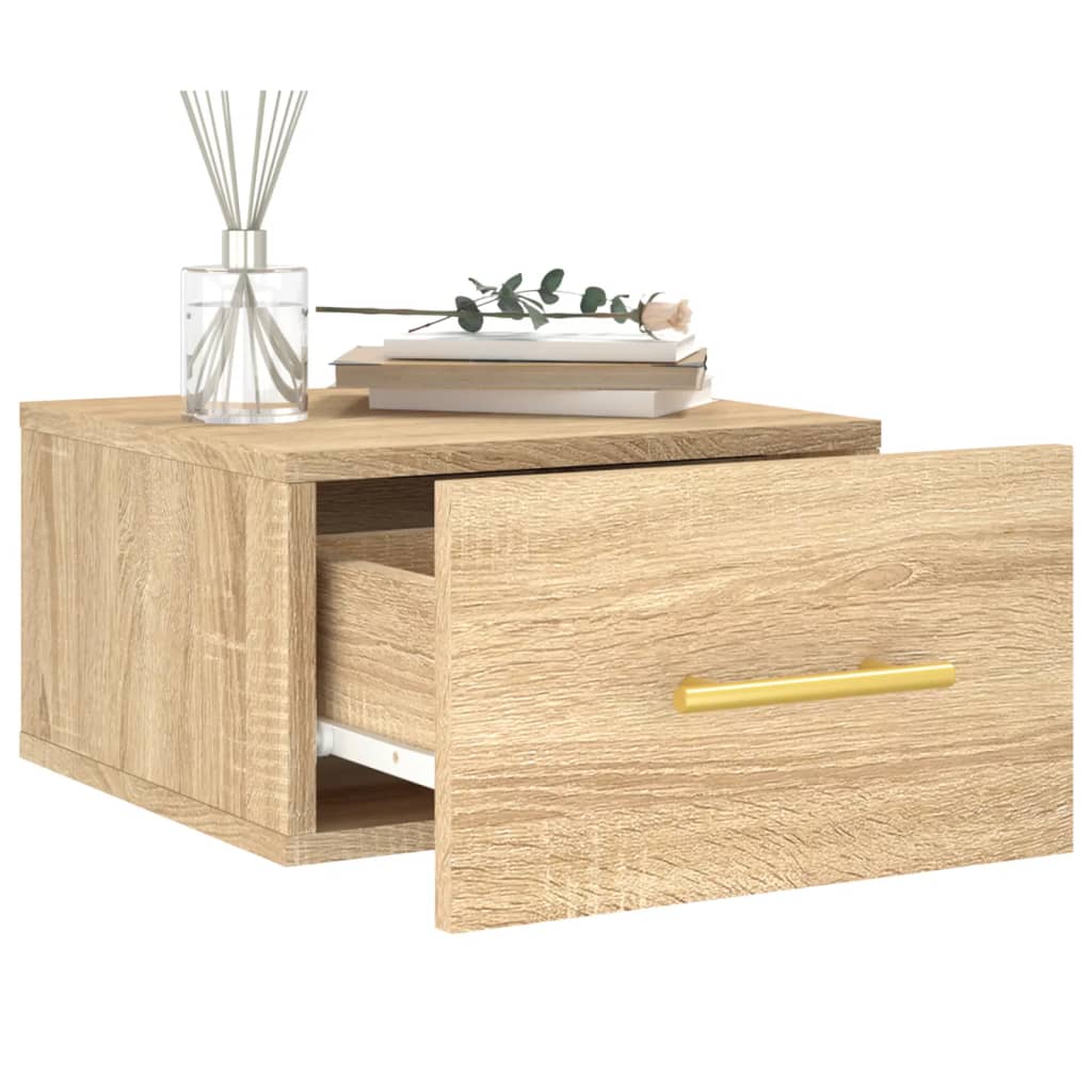 vidaXL Κομοδίνα Επιτοίχια Sonoma Δρυς 35 x 35 x 20 εκ.