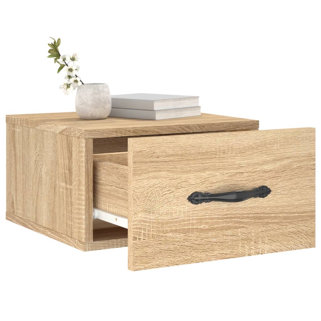 vidaXL Κομοδίνα Επιτοίχια Sonoma Δρυς 35 x 35 x 20 εκ.