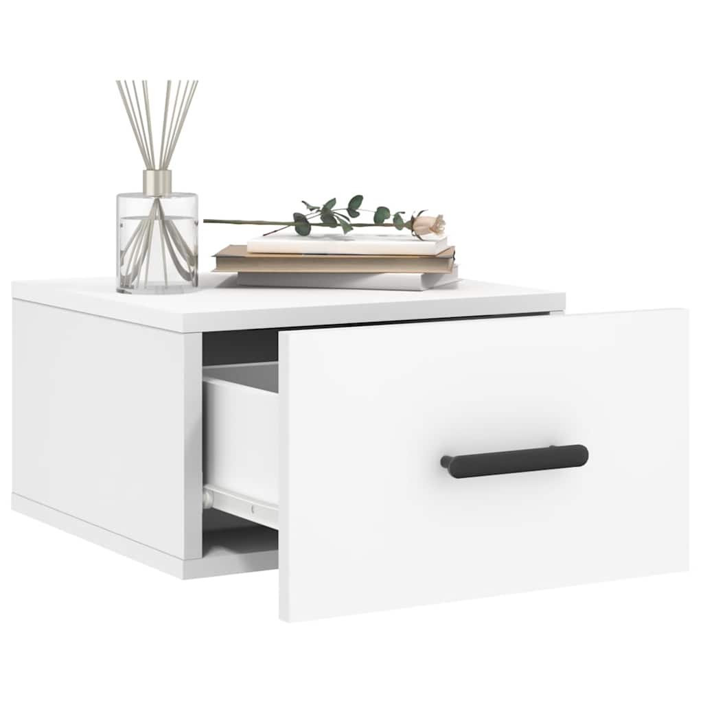 vidaXL Κομοδίνα Επιτοίχια 2 τεμ. Λευκά 35x35x20 εκ.