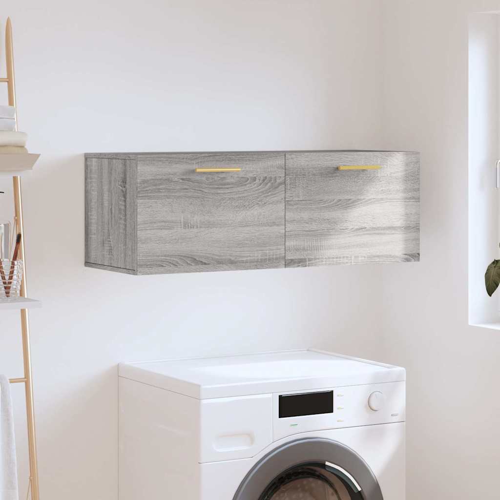 vidaXL Ντουλάπι Τοίχου Γκρι Sonoma 100x36,5x35 εκ. Επεξεργασμένο Ξύλο