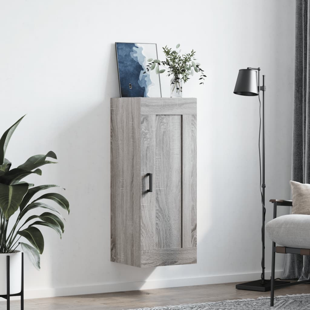 vidaXL Ντουλάπι Τοίχου Γκρι Sonoma 34,5 x 34 x 90 εκ. Επεξεργ. Ξύλο