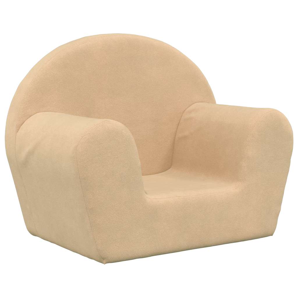 vidaXL Παιδικός καναπές Cream Soft Plush