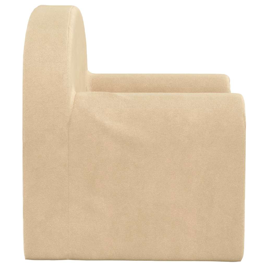 vidaXL Παιδικός καναπές Cream Soft Plush