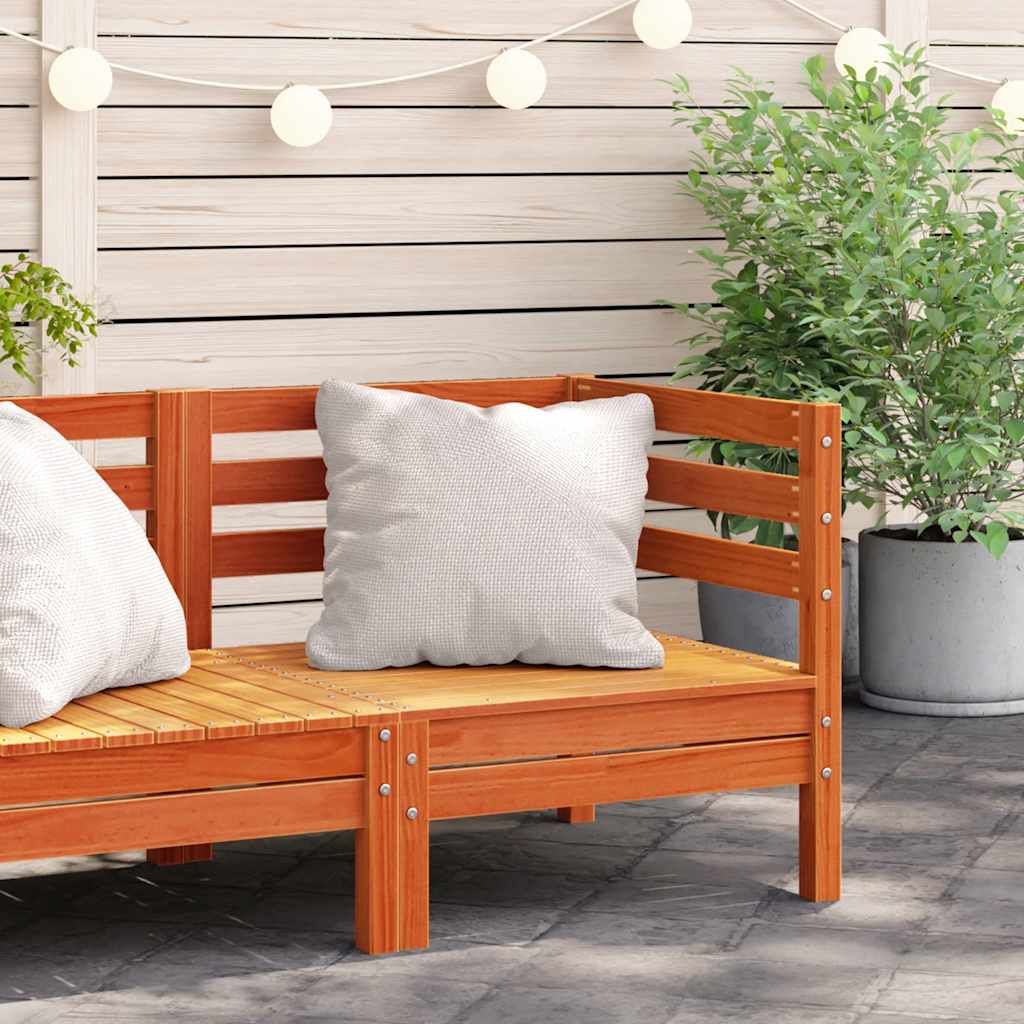 vidaXL Corner Sofa Solid pine wood Κερί Παλαίωσης Medium