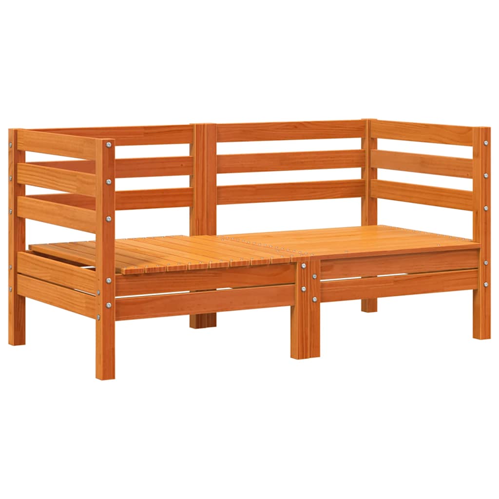 vidaXL Corner Sofa 2 τμχ. Solid Pine Wood Κερί Παλαίωσης Single Unit