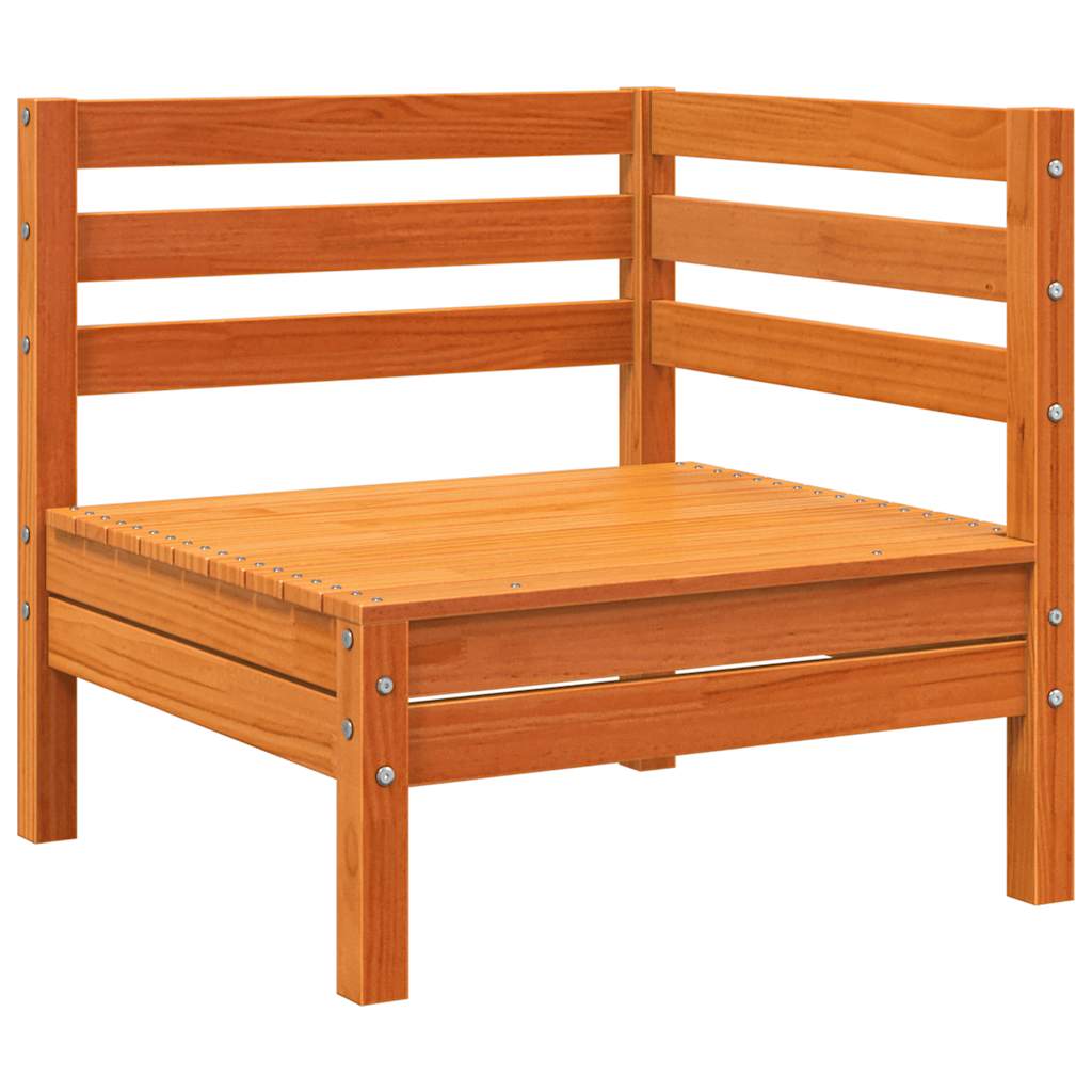 vidaXL Corner Sofa 2 τμχ. Solid Pine Wood Κερί Παλαίωσης Single Unit