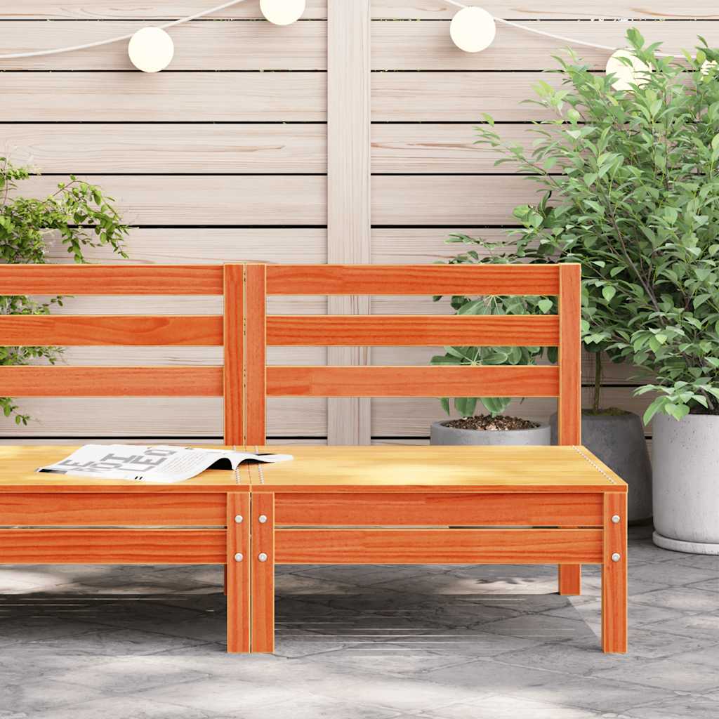 vidaXL Corner Sofa Solid pine wood Κερί Παλαίωσης Single unit size