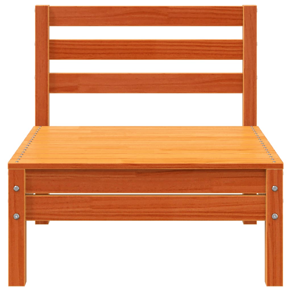 vidaXL Corner Sofa Solid pine wood Κερί Παλαίωσης Single unit size