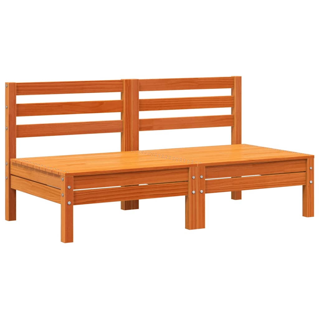 vidaXL Corner Sofa 2 τμχ. 2-θέσιο Solid pine wood Κερί Παλαίωσης Large