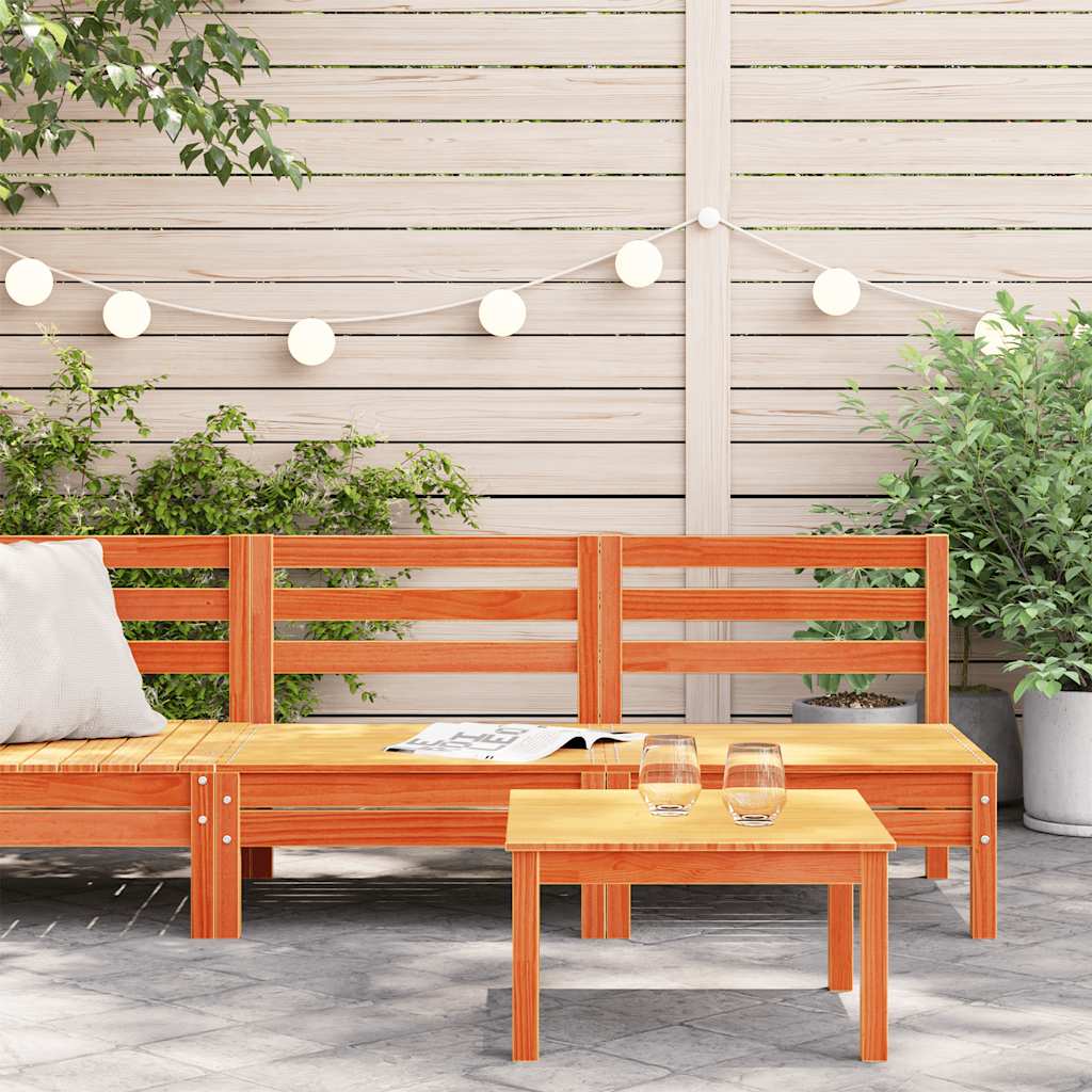 vidaXL Corner Sofa 2 τμχ. 2-θέσιο Solid pine wood Κερί Παλαίωσης Large
