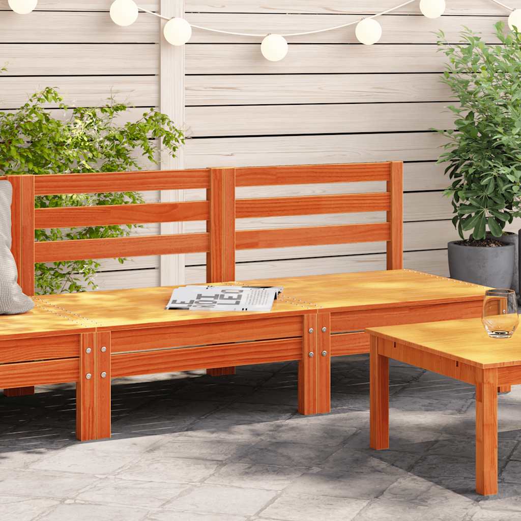 vidaXL Corner Sofa 2 τμχ. 2-θέσιο Solid pine wood Κερί Παλαίωσης Large