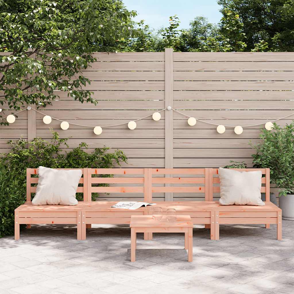 vidaXL Corner Sofa 4 τμχ. Solid Douglas Fir wood Natural Douglas