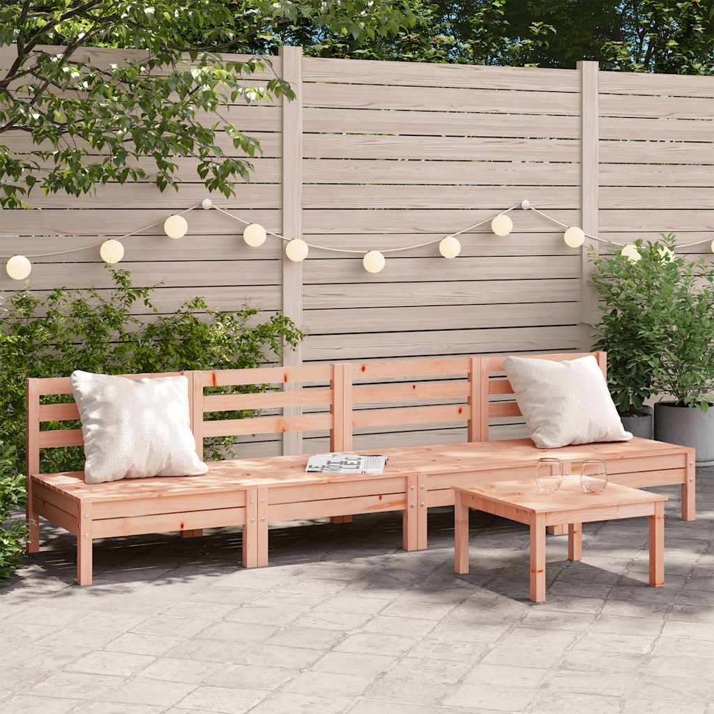 vidaXL Corner Sofa 4 τμχ. Solid Douglas Fir wood Natural Douglas