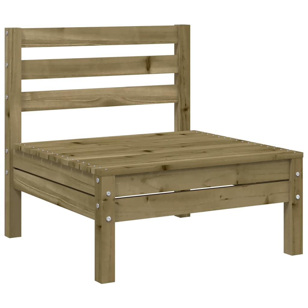 vidaXL Corner Sofa 4 τμχ. Treated Pine Wood Natural Impregnated