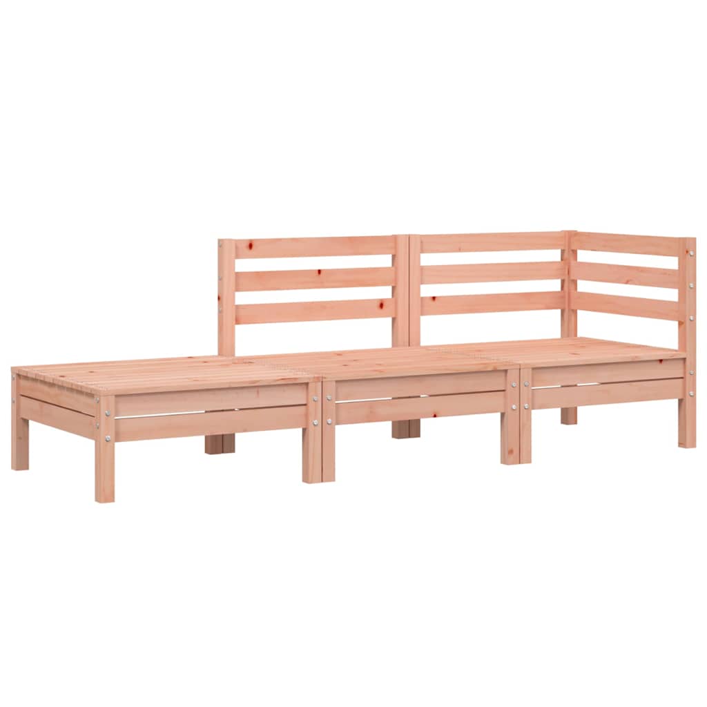vidaXL Corner Sofa 3-θέσιο Solid Douglas Fir Wood Natural Douglas