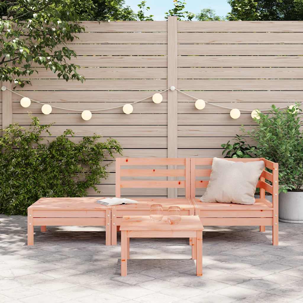 vidaXL Corner Sofa 3-θέσιο Solid Douglas Fir Wood Natural Douglas
