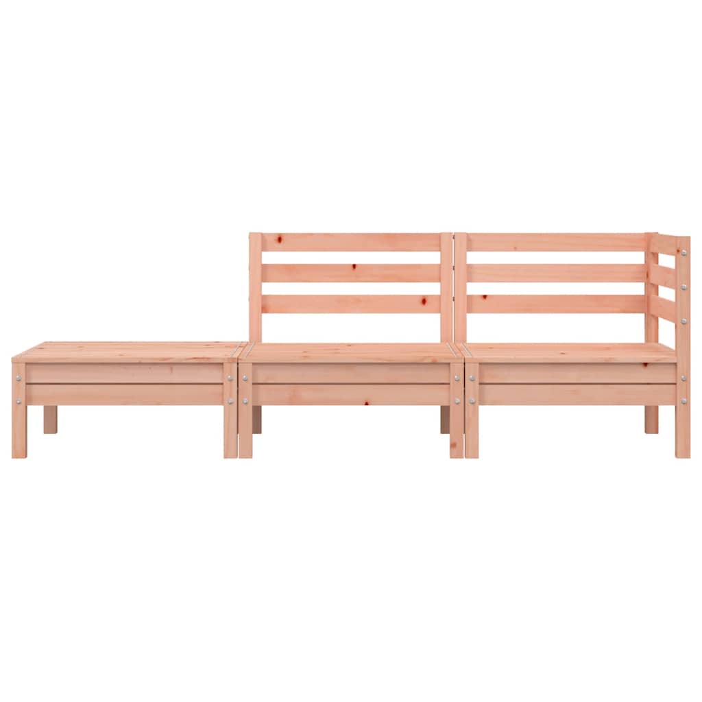vidaXL Corner Sofa 3-θέσιο Solid Douglas Fir Wood Natural Douglas