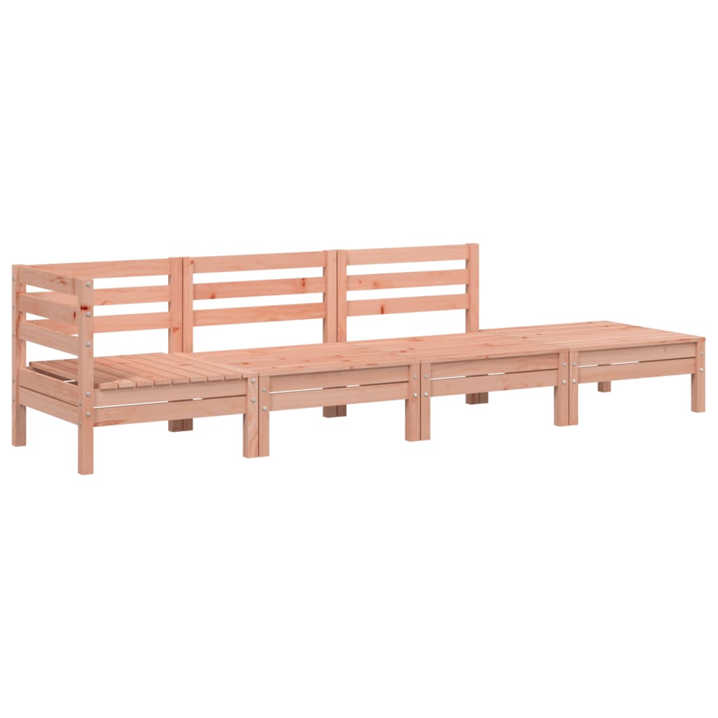 vidaXL Garden Lounge Set 4-θέσια Natural Douglas Solid Douglas wood