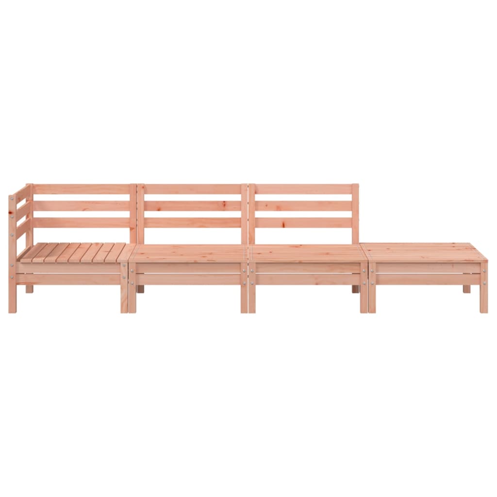 vidaXL Garden Lounge Set 4-θέσια Natural Douglas Solid Douglas wood