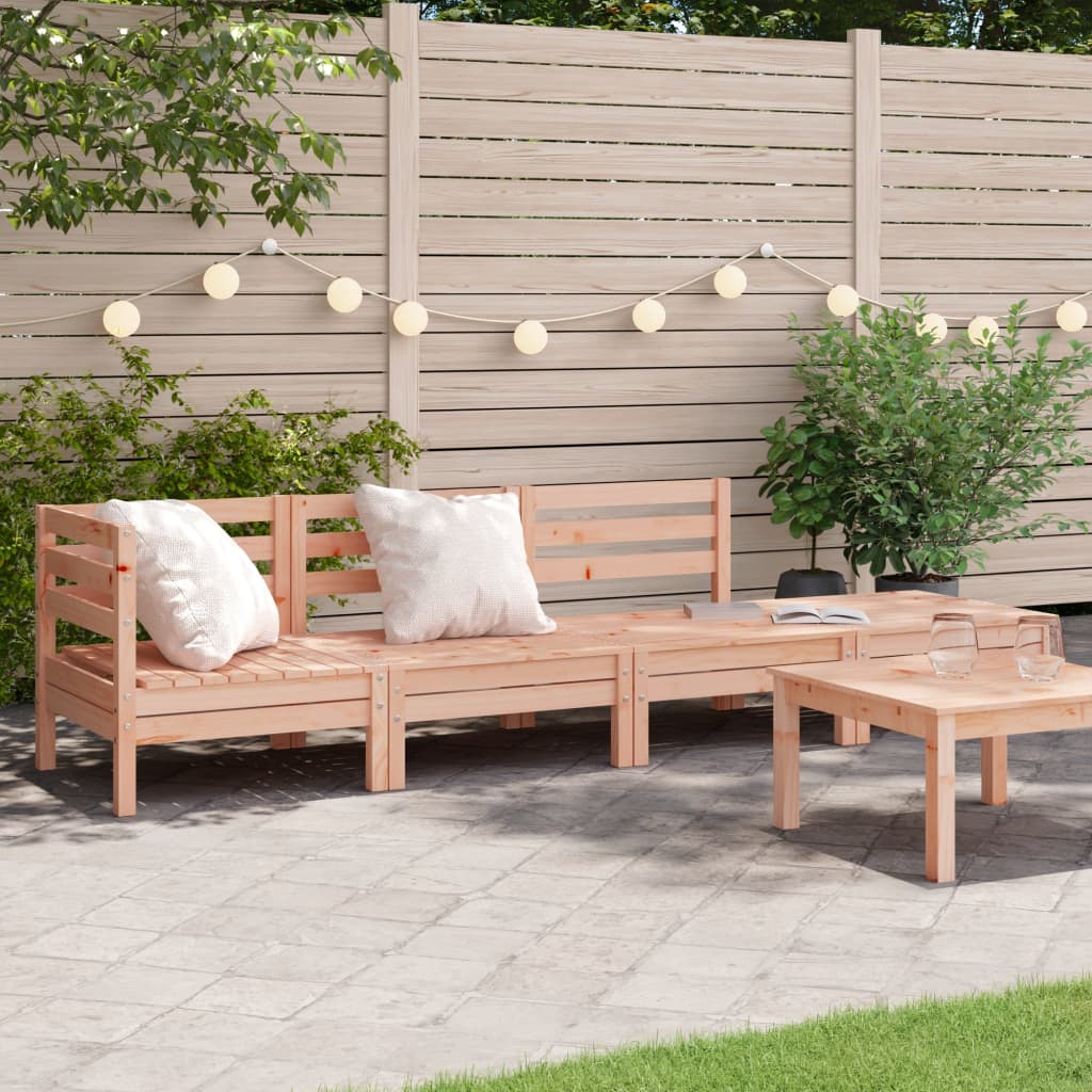 vidaXL Garden Lounge Set 4-θέσια Natural Douglas Solid Douglas wood
