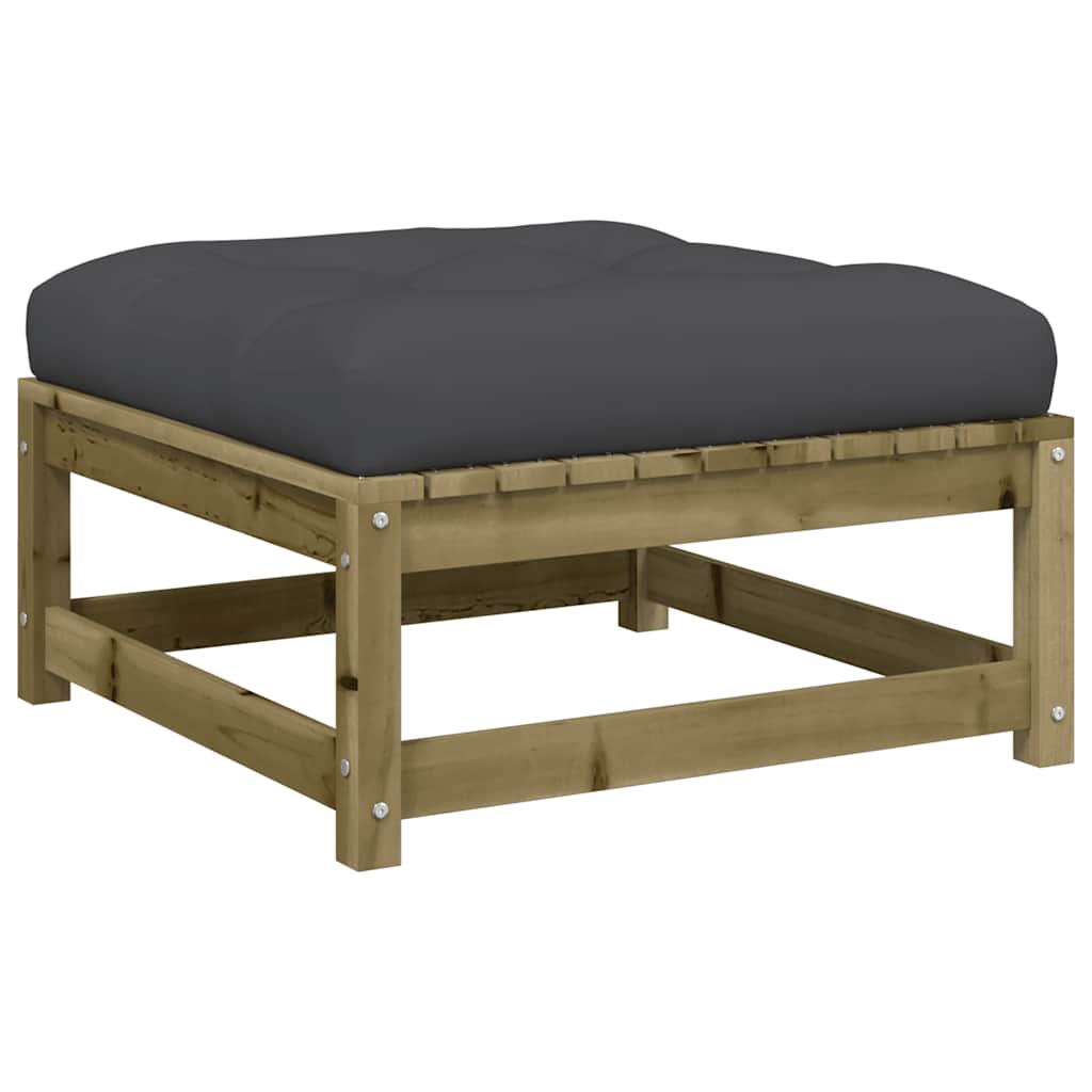 vidaXL Patio Footstool Natural Impregnated
