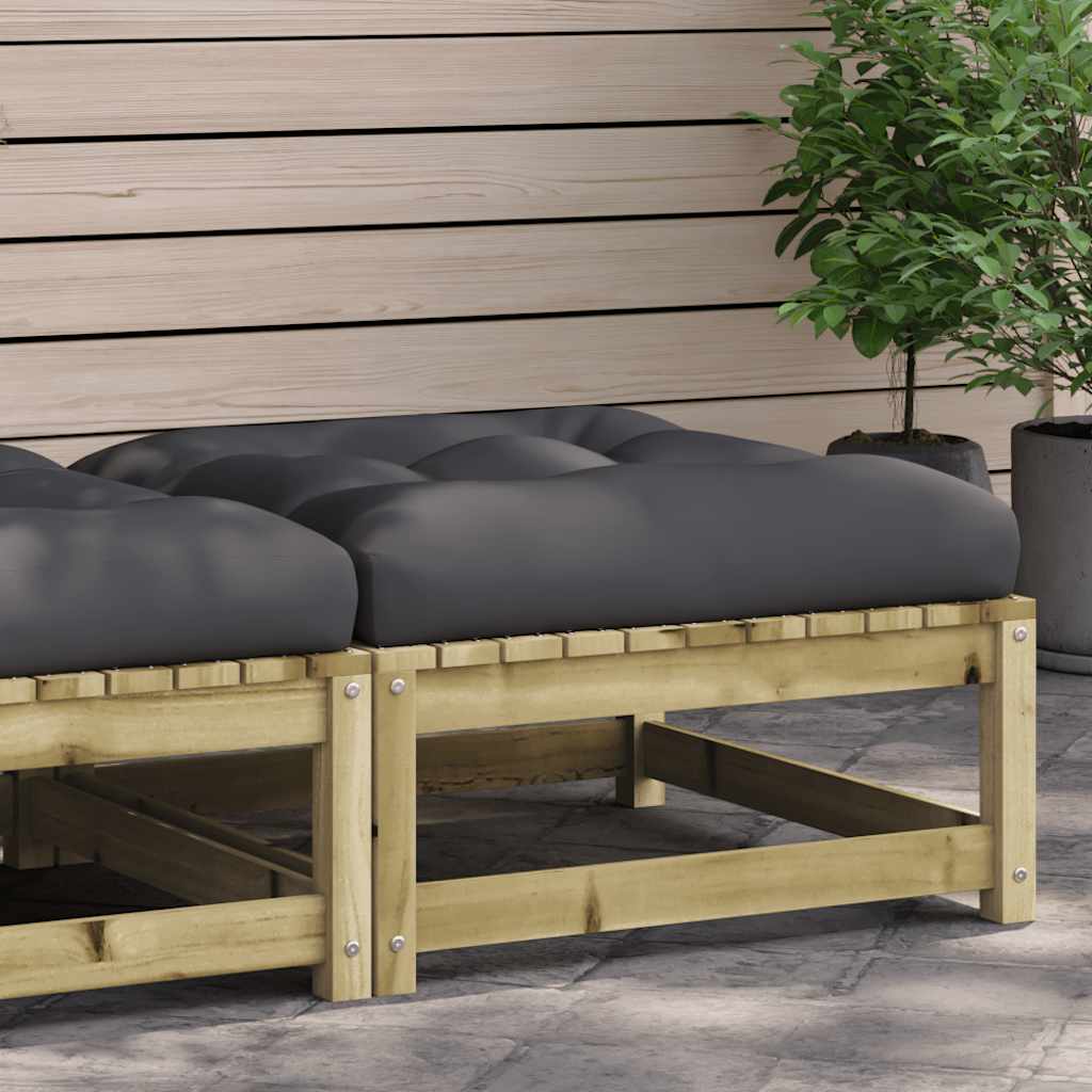 vidaXL Patio Footstool Natural Impregnated