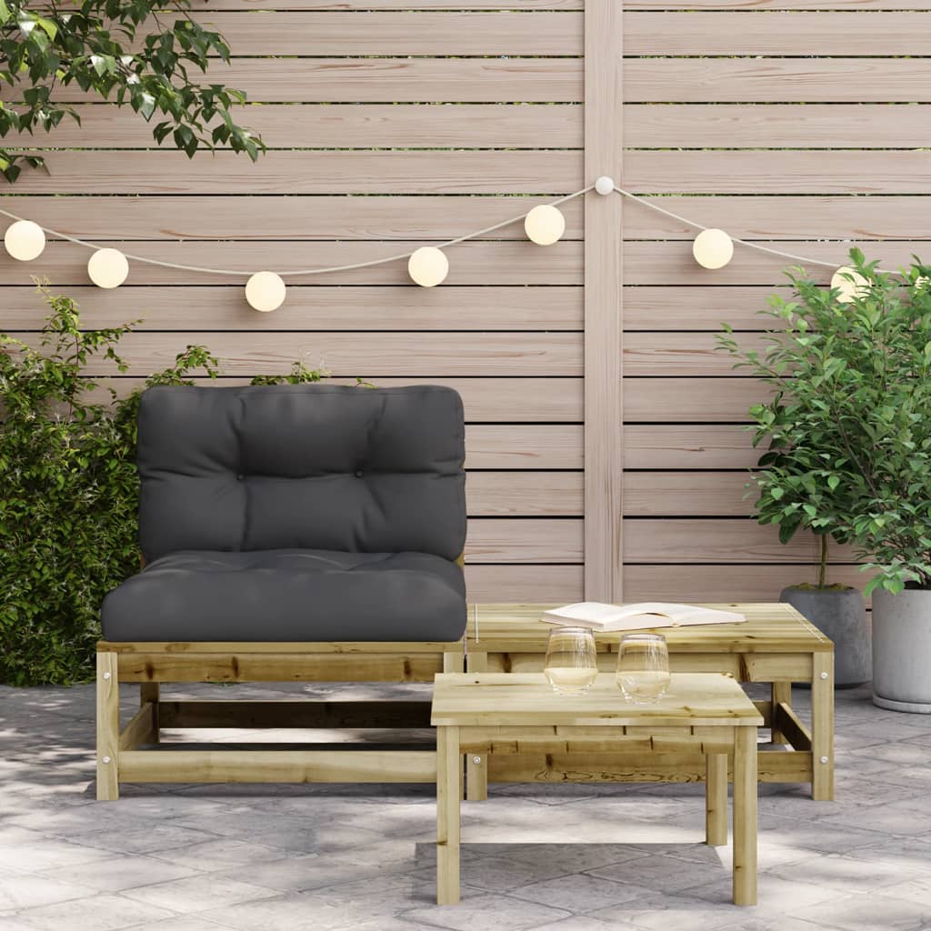 vidaXL Patio Sofa Natural Impregnated