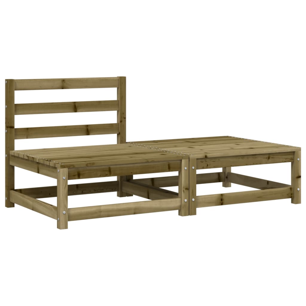 vidaXL Patio Sofa Natural Impregnated