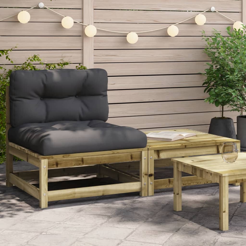 vidaXL Patio Sofa Natural Impregnated