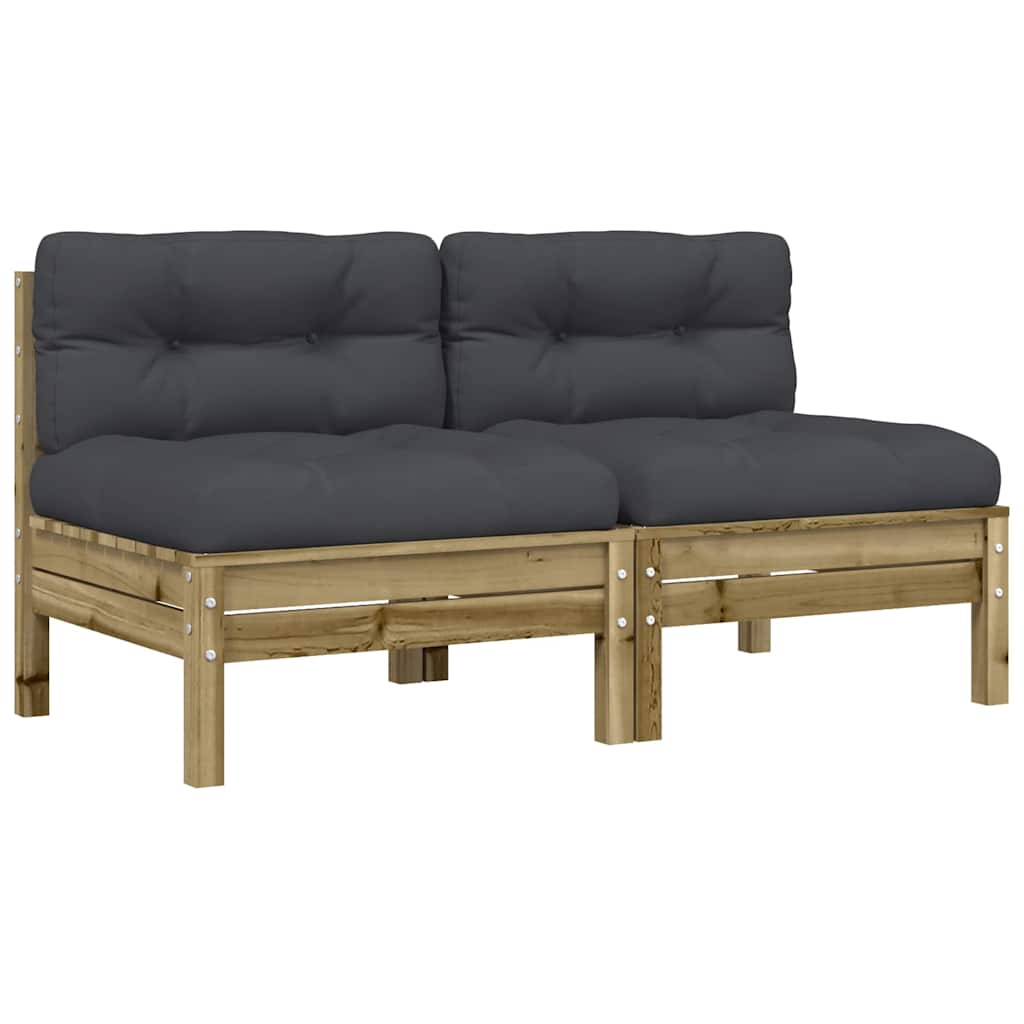 vidaXL Patio Sofa Vacuum pressure treated pinewood Natural Impregnated