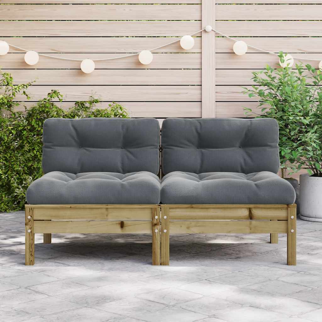 vidaXL Patio Sofa Vacuum pressure treated pinewood Natural Impregnated