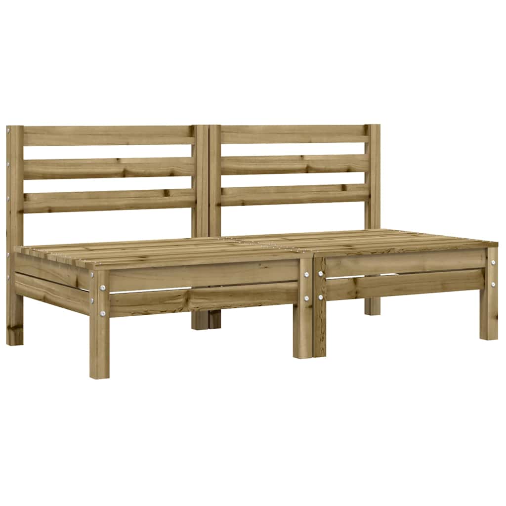 vidaXL Patio Sofa Vacuum pressure treated pinewood Natural Impregnated