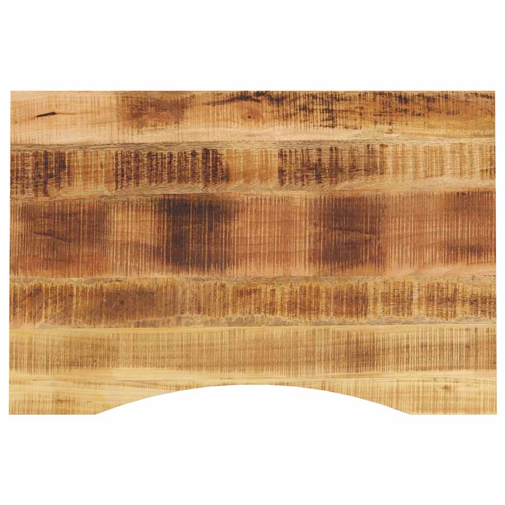 vidaXL Επιφάνεια Γραφείου Καμπύλη 80x60x2,5 εκ Μασίφ Ακατ. Μάνγκο