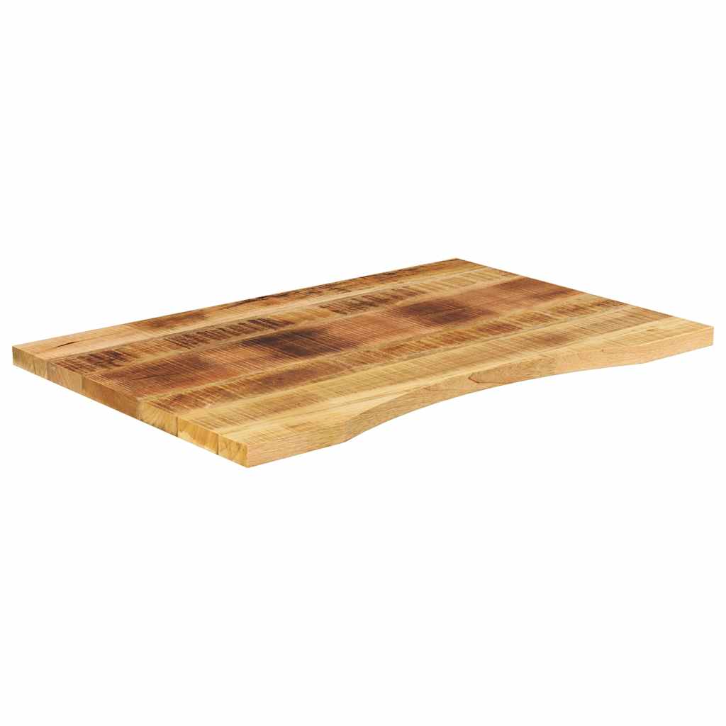 vidaXL Επιφάνεια Γραφείου Καμπύλη 80x60x2,5 εκ Μασίφ Ακατ. Μάνγκο
