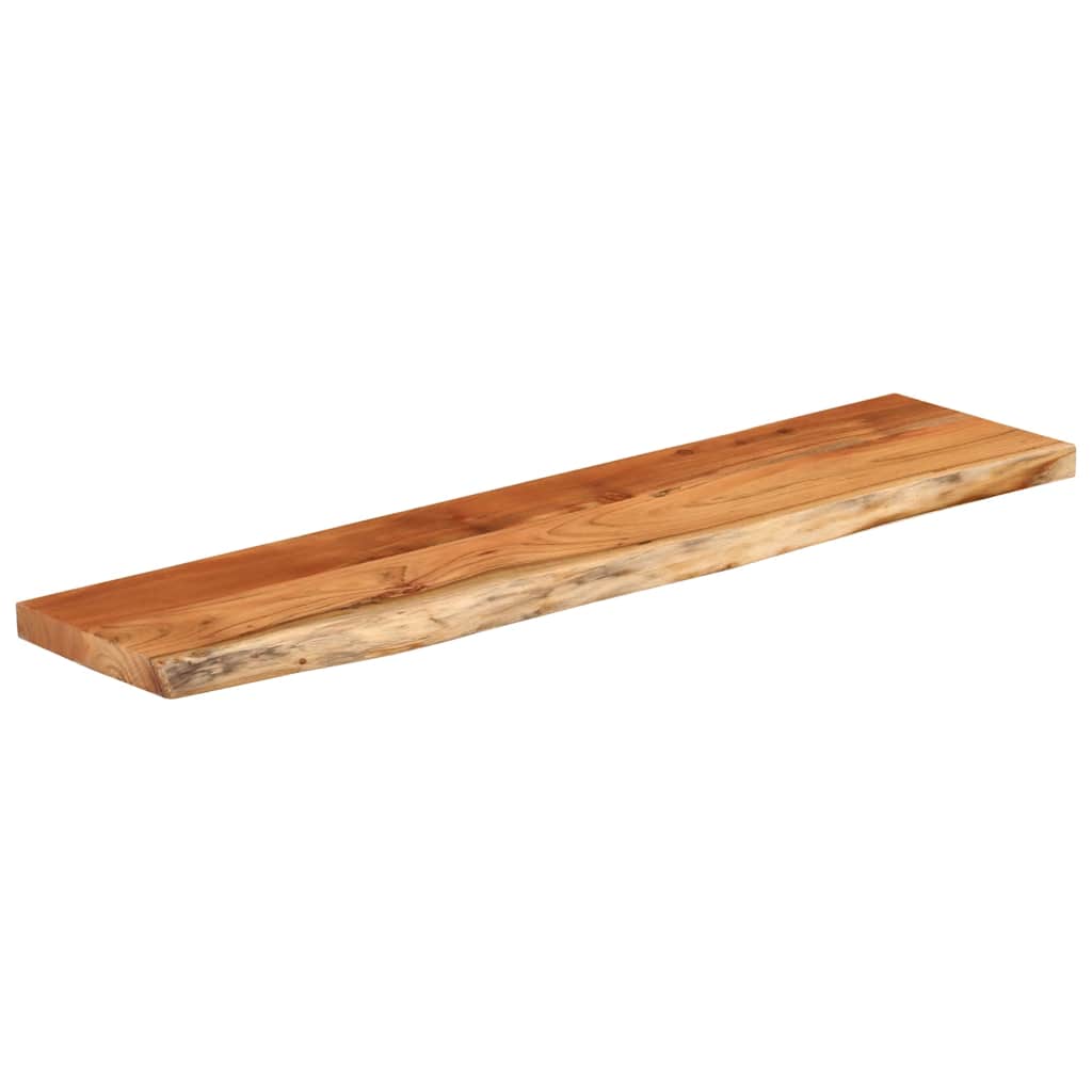 vidaXL Ράφι Επιτοίχιο Ορθ. Live Edge 80x20x2,5 εκ. Μασίφ Ξύλο Ακακίας