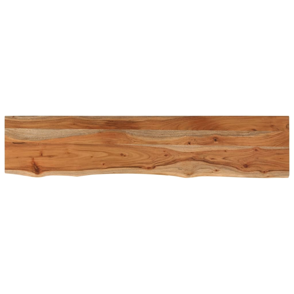 vidaXL Ράφι Επιτοίχιο Ορθ. Live Edge 100x20x2,5 εκ. Μασίφ Ξύλο Ακακίας