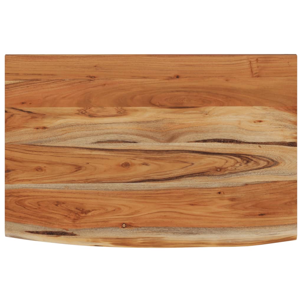 vidaXL Ράφι Επιτοίχιο Ορθ. Live Edge 50x30x2,5εκ. Μασίφ Ξύλο Ακακίας