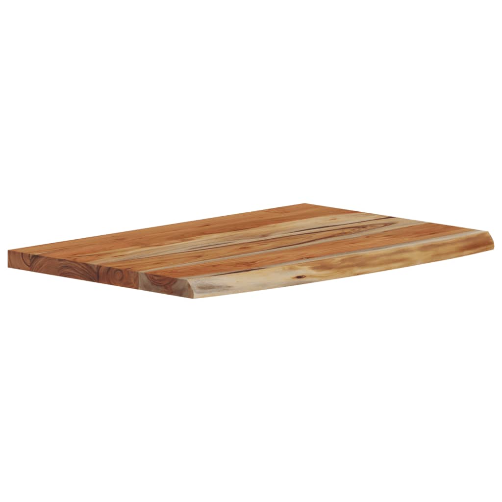 vidaXL Ράφι Επιτοίχιο Ορθ. Live Edge 50x30x2,5εκ. Μασίφ Ξύλο Ακακίας