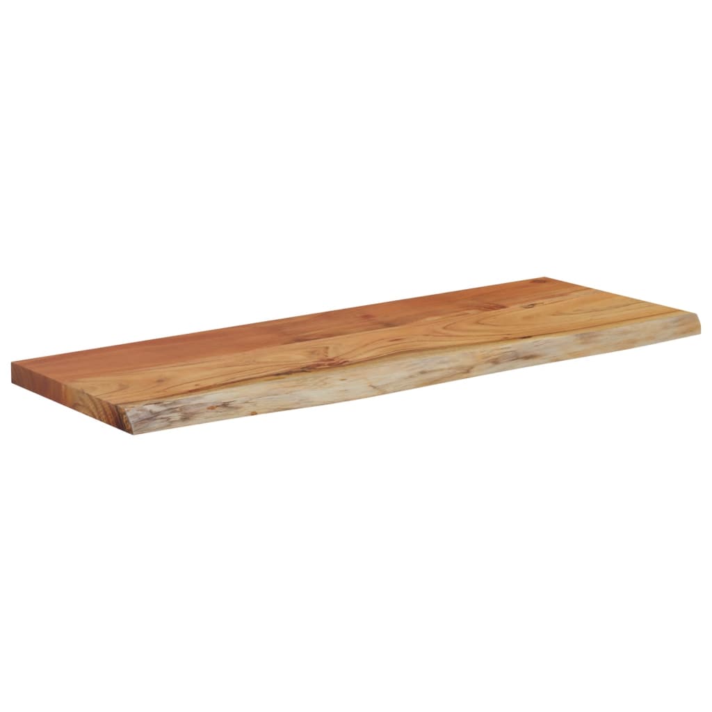 vidaXL Ράφι Επιτοίχιο Ορθ. Live Edge 80x30x2,5 εκ. Μασίφ Ξύλο Ακακίας