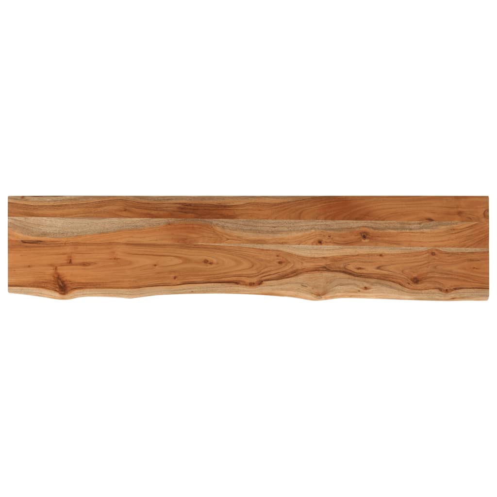 vidaXL Ράφι Επιτοίχιο Ορθ. Live Edge 100x20x3,8 εκ. Μασίφ Ξύλο Ακακίας